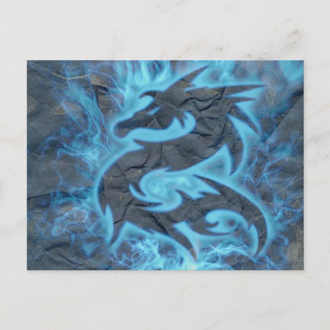 Postale Carte d'art de la flamme de dragon de fantasy myst (Devant)
