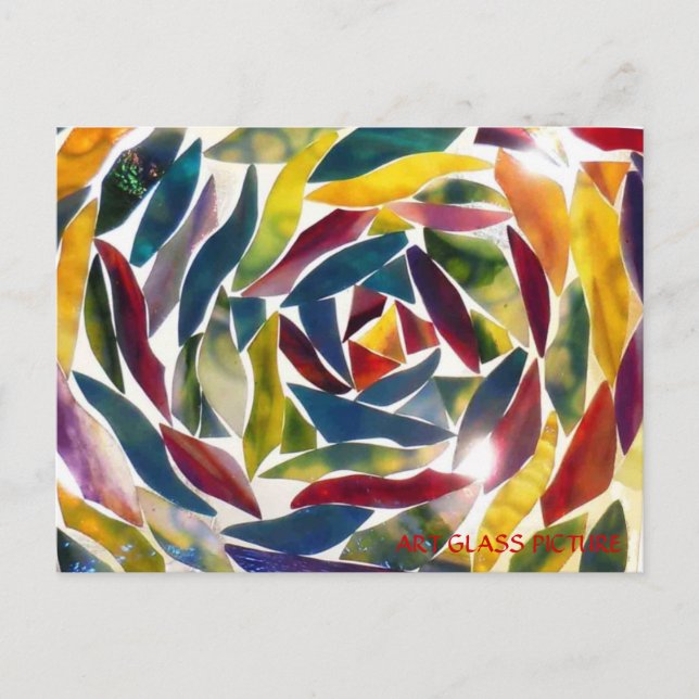 Postale Carte d'art en verre fin moderne (Devant)