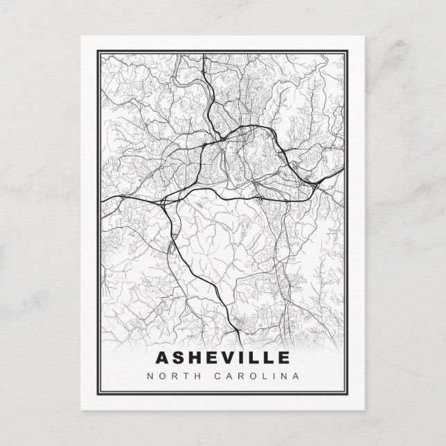 Postale Carte d'Asheville (Devant)