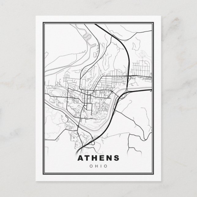 Postale Carte d'Athènes (Devant)