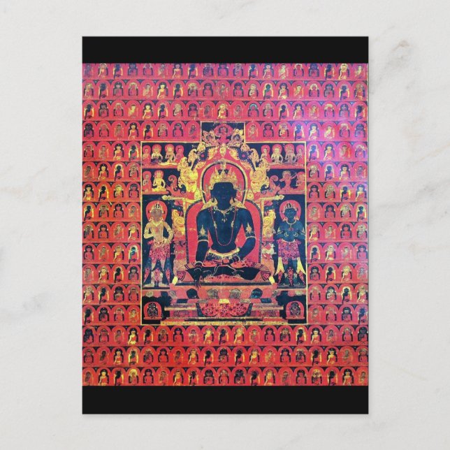 Postale Carte d'autel du Bouddha Akshobya (Devant)