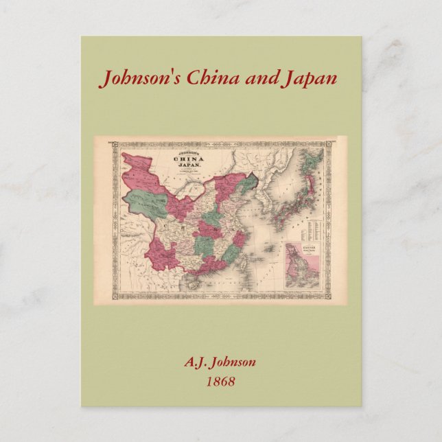 Postale Carte de 1868 - Chine de Johnson et Japon (Devant)