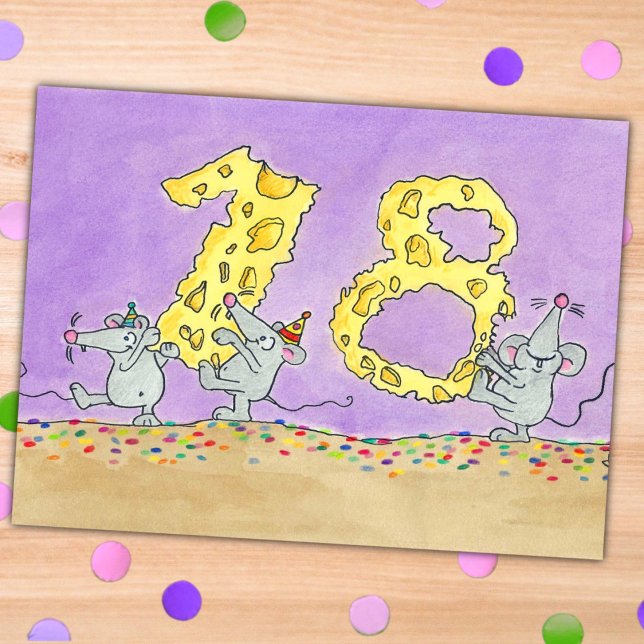 Postale carte de 18e anniversaire par Nicole Janes (Créateur téléchargé)
