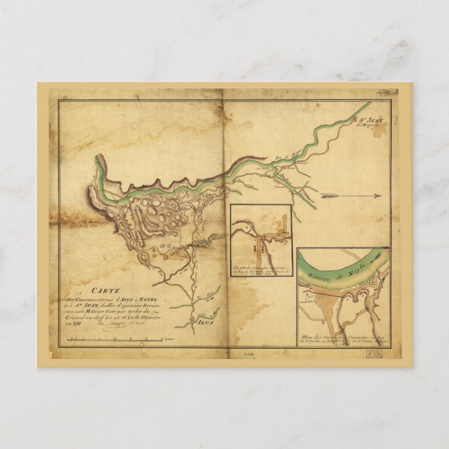 Postale Carte de Azua, République Dominicaine (1804) (Devant)