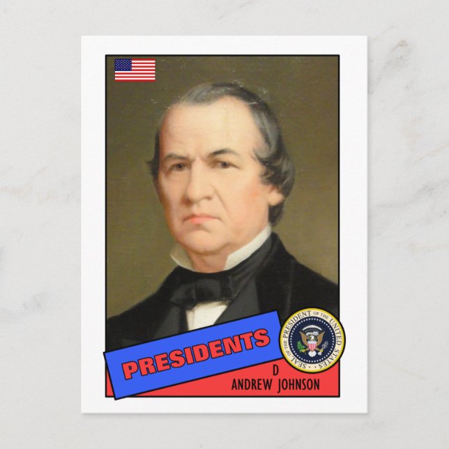 Postale Carte de base-ball d'Andrew Johnson (Devant)