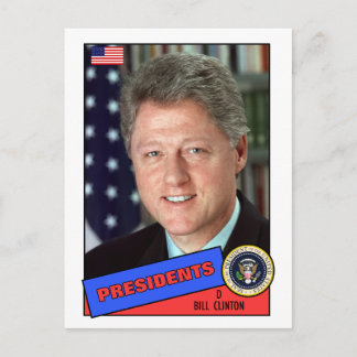 Postale Carte de baseball Bill Clinton