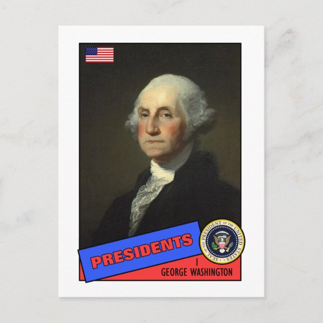 Postale Carte de baseball de George Washington (Devant)