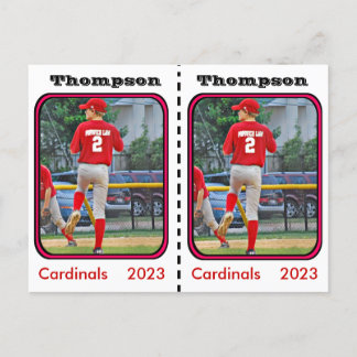 Postale Carte de baseball personnalisable