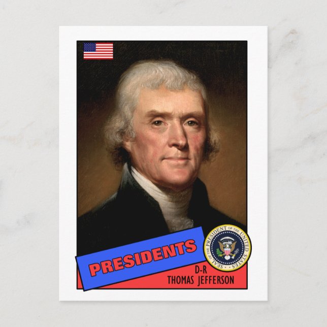 Postale Carte de baseball Thomas Jefferson (Devant)