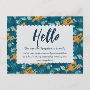 Postale Carte de Bienvenue pour Nouveau Voisin Carte de