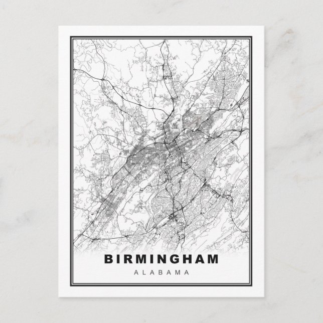 Postale Carte de Birmingham (Devant)