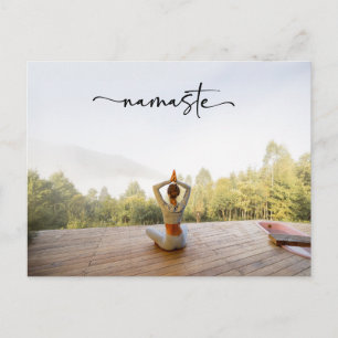 Postale Carte de Bon Anniversaire Meditation Yoga Namaste