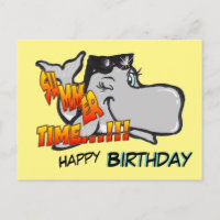 Carte de Bonne Anniversaire Baleine Clin d'œil