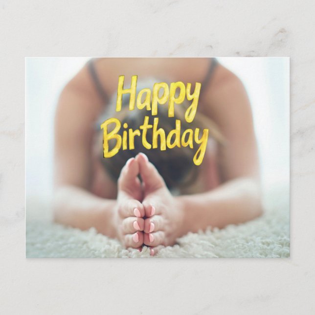Postale Carte de bonne fête Yoga (Devant)