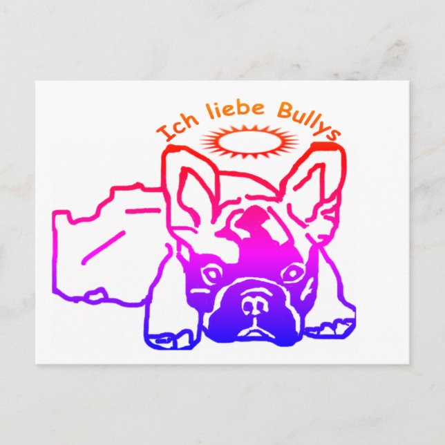 Postale Carte de bouledogue français (Devant)