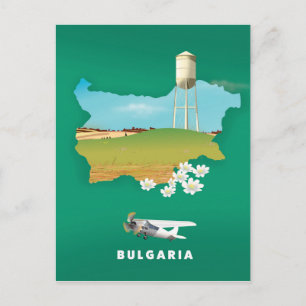 Postale carte de Bulgarie impression voyage