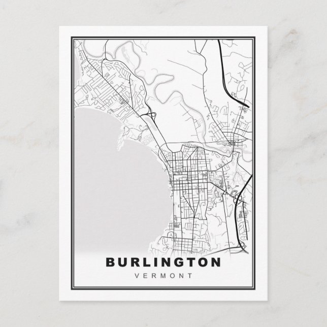 Postale Carte de Burlington (Devant)