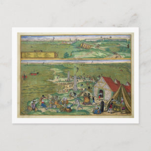 Postale Carte de Cadix, de Civitates Orbis Terrarum par G