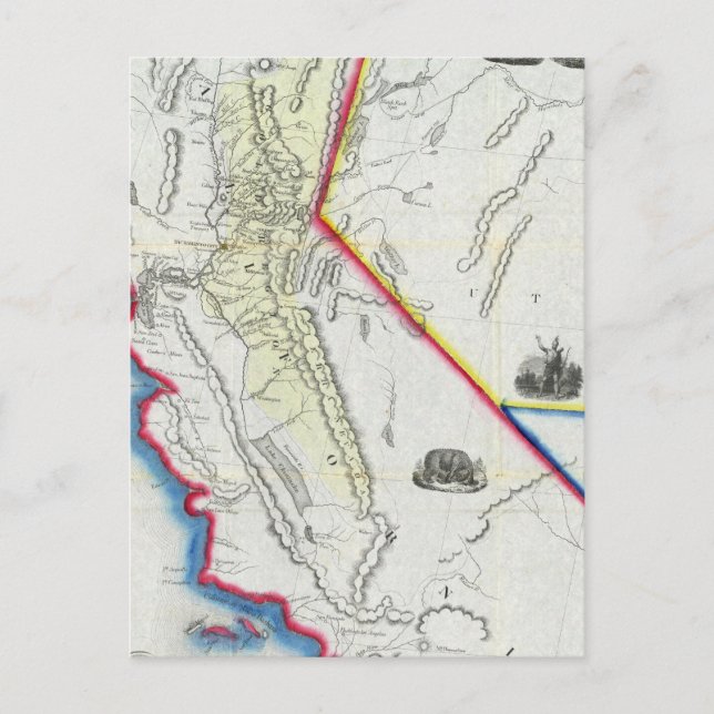 Postale Carte de Californie (Devant)