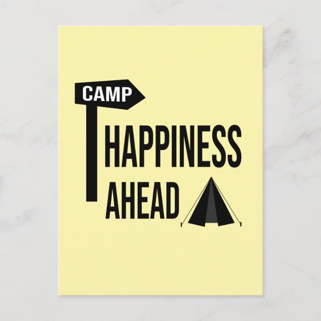 Postale Carte de camping cool (Devant)