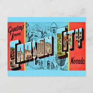 Postale Carte de Carson City NV Rétro