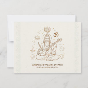 Postale Carte de célébration Valmiki jayanti