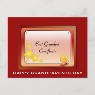 Postale Carte de certificat grand-père (personnaliser)