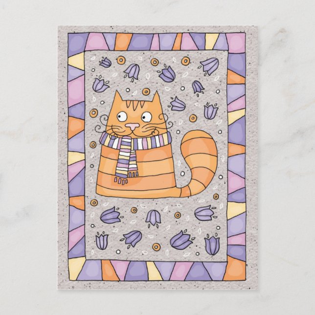 Postale carte de chat (Devant)