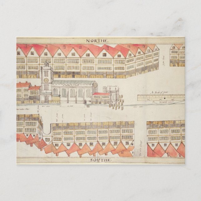 Postale Carte de Cheapside, Londres, 1585 (Devant)