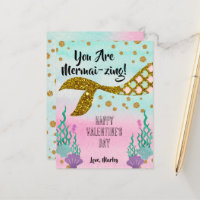 Carte de classe Mermaid Valentine's - taille carte