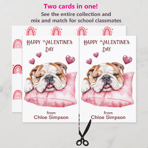 Postale Carte de classe Valentine pour chien de garde
