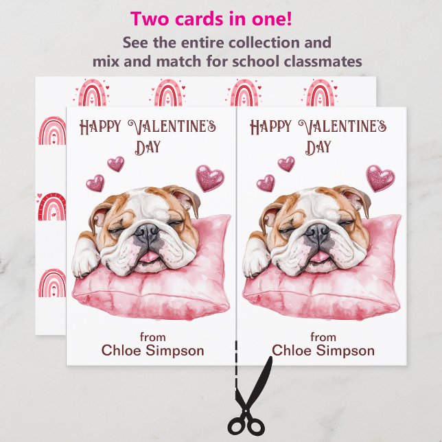 Postale Carte de classe Valentine pour chien de garde (Créateur téléchargé)