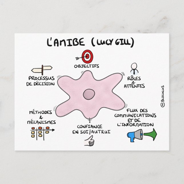 Postale Carte de coaching : L'amibe de Lucy Gill (Devant)