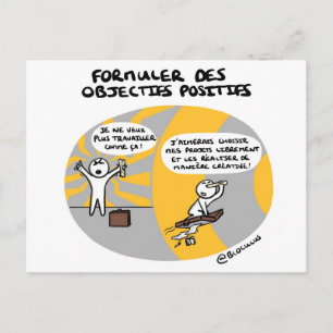 Postale Carte de coaching "Objectifs positifs"