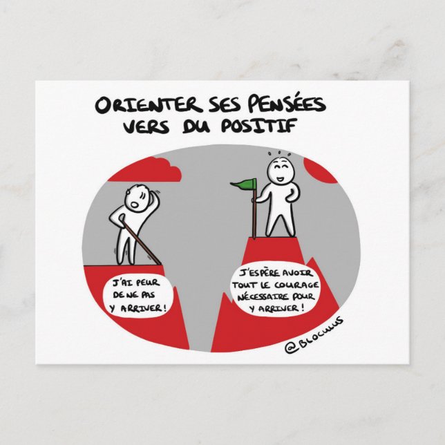 Postale Carte de coaching "Pensées positives" (Devant)