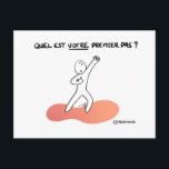 Postale Carte de Coaching "Quel est votre 1er pas ?"<br><div class="desc">Une carte de coaching pour passer à l'action et devenir acteur dans sa quête personnelle.</div>