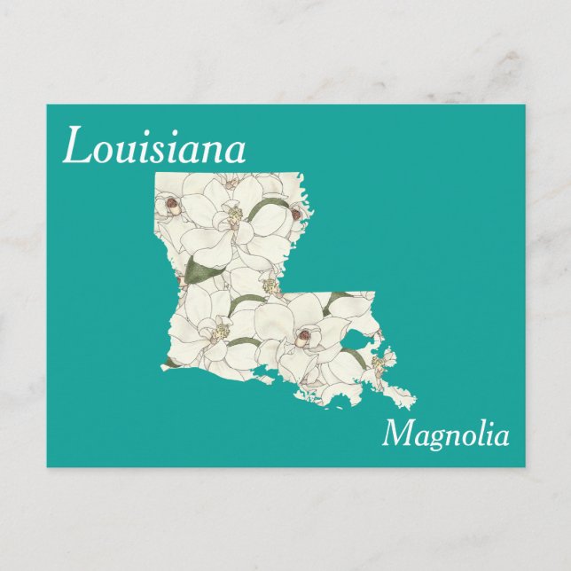 Postale Carte de collage de la fleur d'État de Louisiane (Devant)