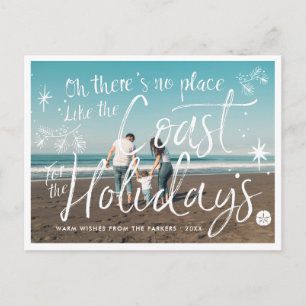 Postale Carte de collage photo de vacances côtières