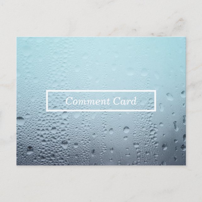 Postale carte de commentaire en verre dépoli (Devant)