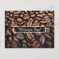 carte de commentaire grains de café
