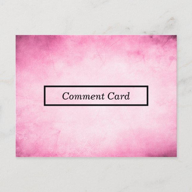 Postale carte de commentaire parchemin rose (Devant)
