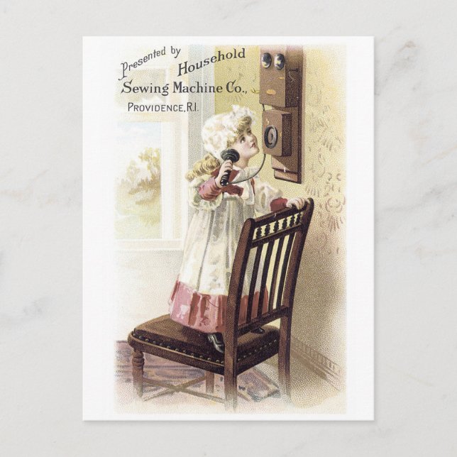 Postale Carte de commerce de la machine à coudre domestiqu (Devant)