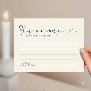 Postale Carte de condoléances à mémoire partagée en écritu