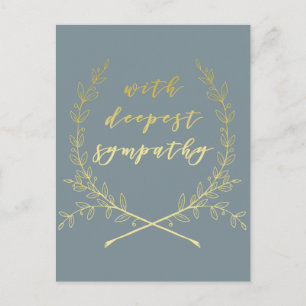 Postale Carte de condoléances avec profonde sympathie