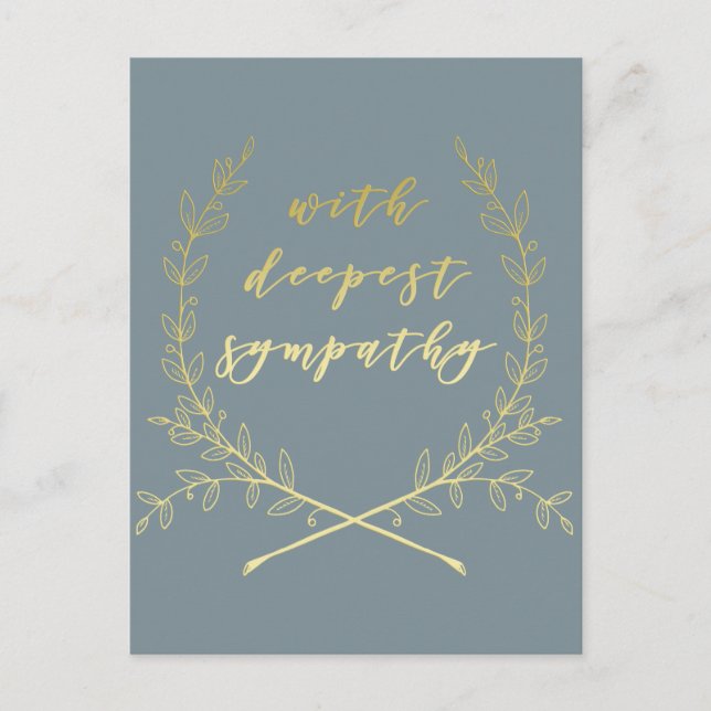 Postale Carte de condoléances avec profonde sympathie (Devant)