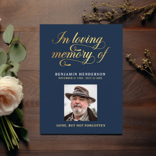 Postale Carte de condoléances élégante avec photo et prièr