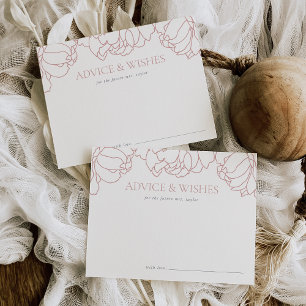 Postale Carte de conseil de Fête des mariées Peony Garden 