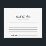 Postale Carte de conseil mariage<br><div class="desc">Cette carte de conseil mariage est parfaite pour un mariage moderne. Le design. Ces cartes sont parfaites pour un mariage, une douche nuptiale, un baby shower, une fête de remise de diplômes et plus encore. Personnalisez les cartes avec les noms de la mariée et du marié, des parents à devenir...</div>