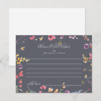 Carte de conseil Mariage classique bleu sauvage