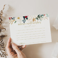 Carte de conseil Mariage classique Gold Floral